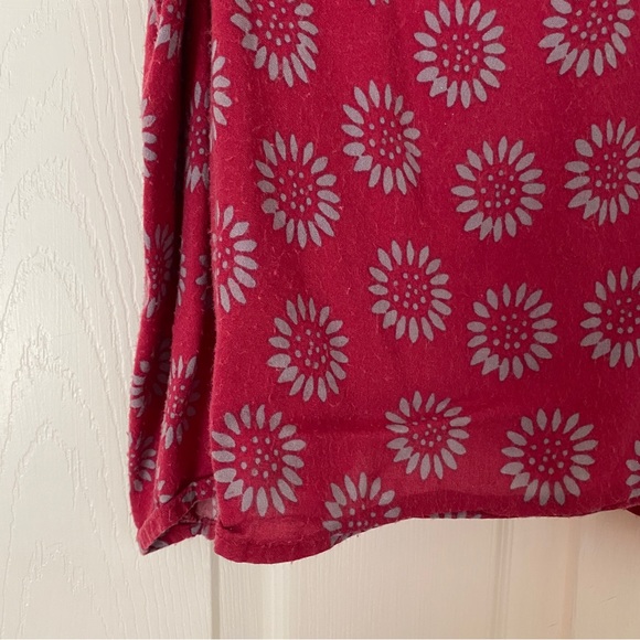 Floral Strappy Back Tie Halter Spaghetti Strap Tank Top Pink Red - Picture 2 of 4